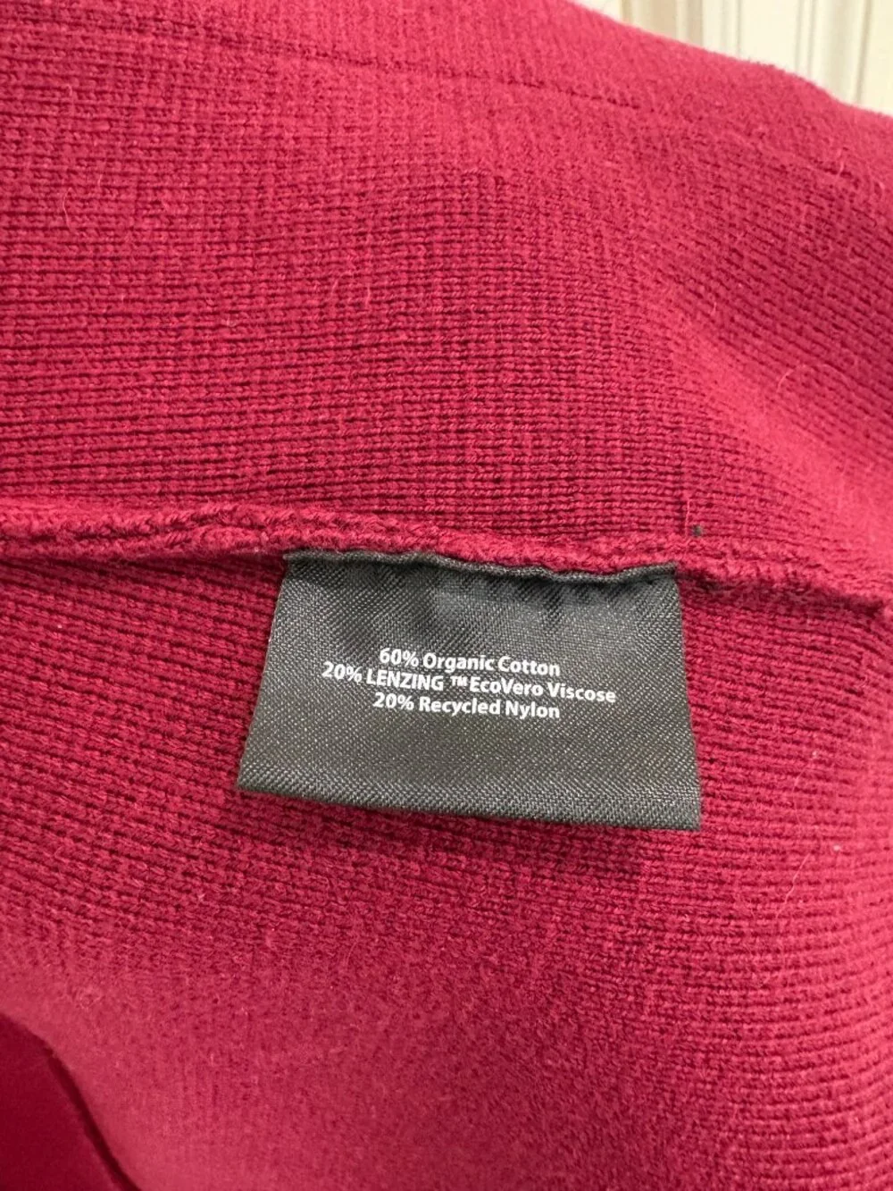 Summersalt Women's Dark Red Sweater Blazer in Organic Cotton Blend, Size S, EUC